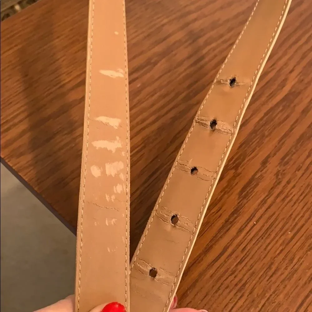 ‎Vtg Amanda Smith tan leather belt